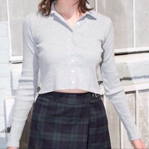 Brandy Melville grey collared shirt
